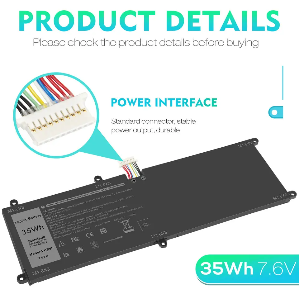 Dell VHR5P Battery 3