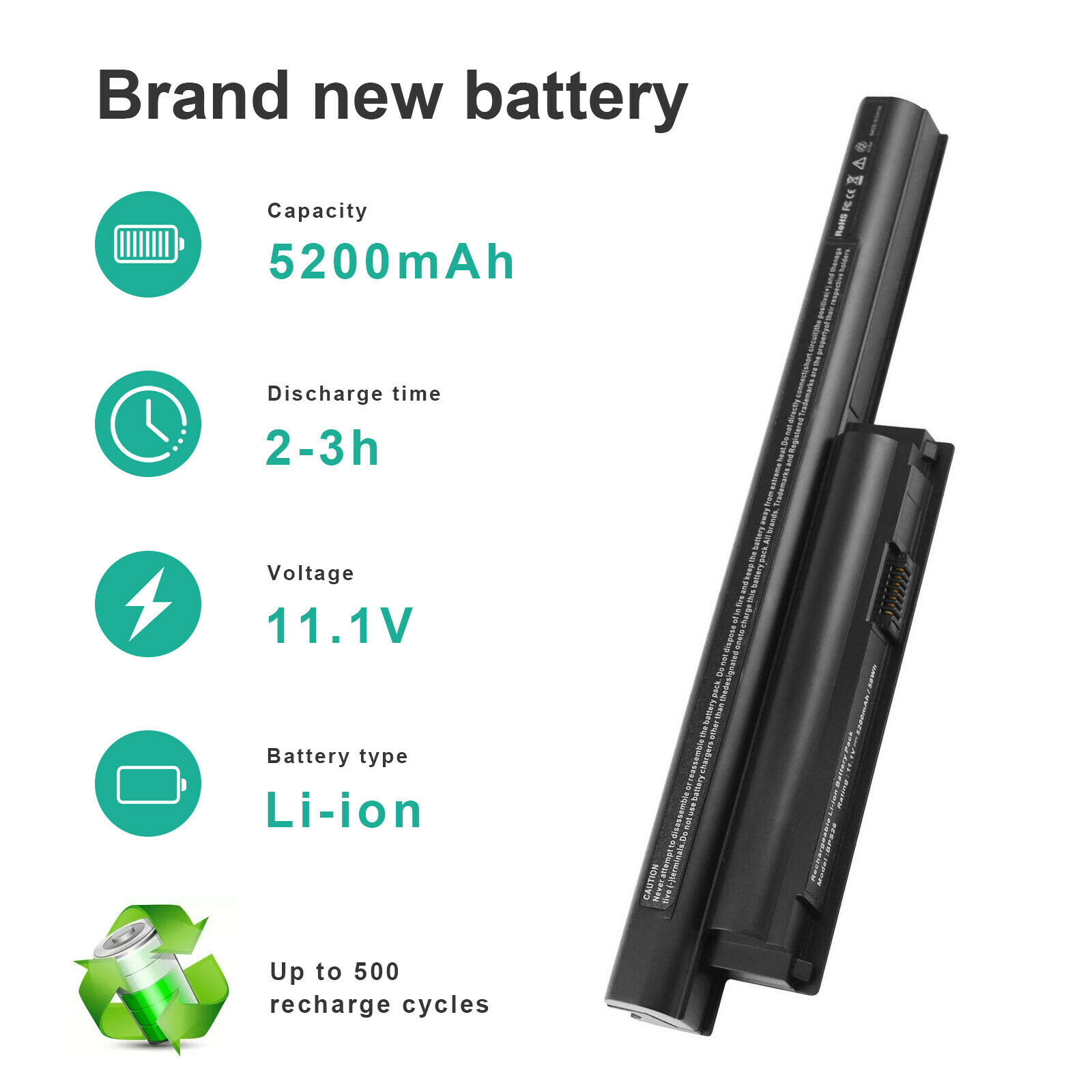 SONY VAIO SVE1411JFXB Replacement Battery 1